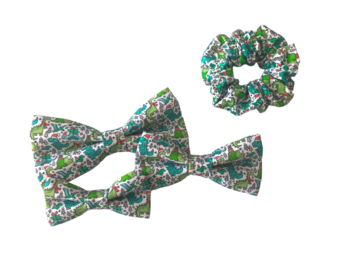 Christmas Dinosaurs Scrunchies