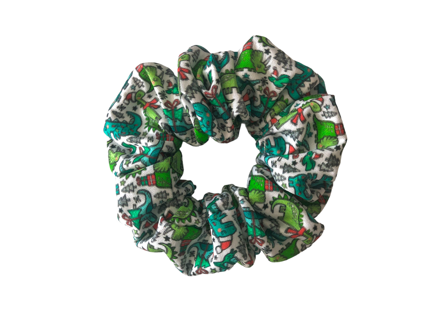 Christmas Dinosaurs Scrunchies