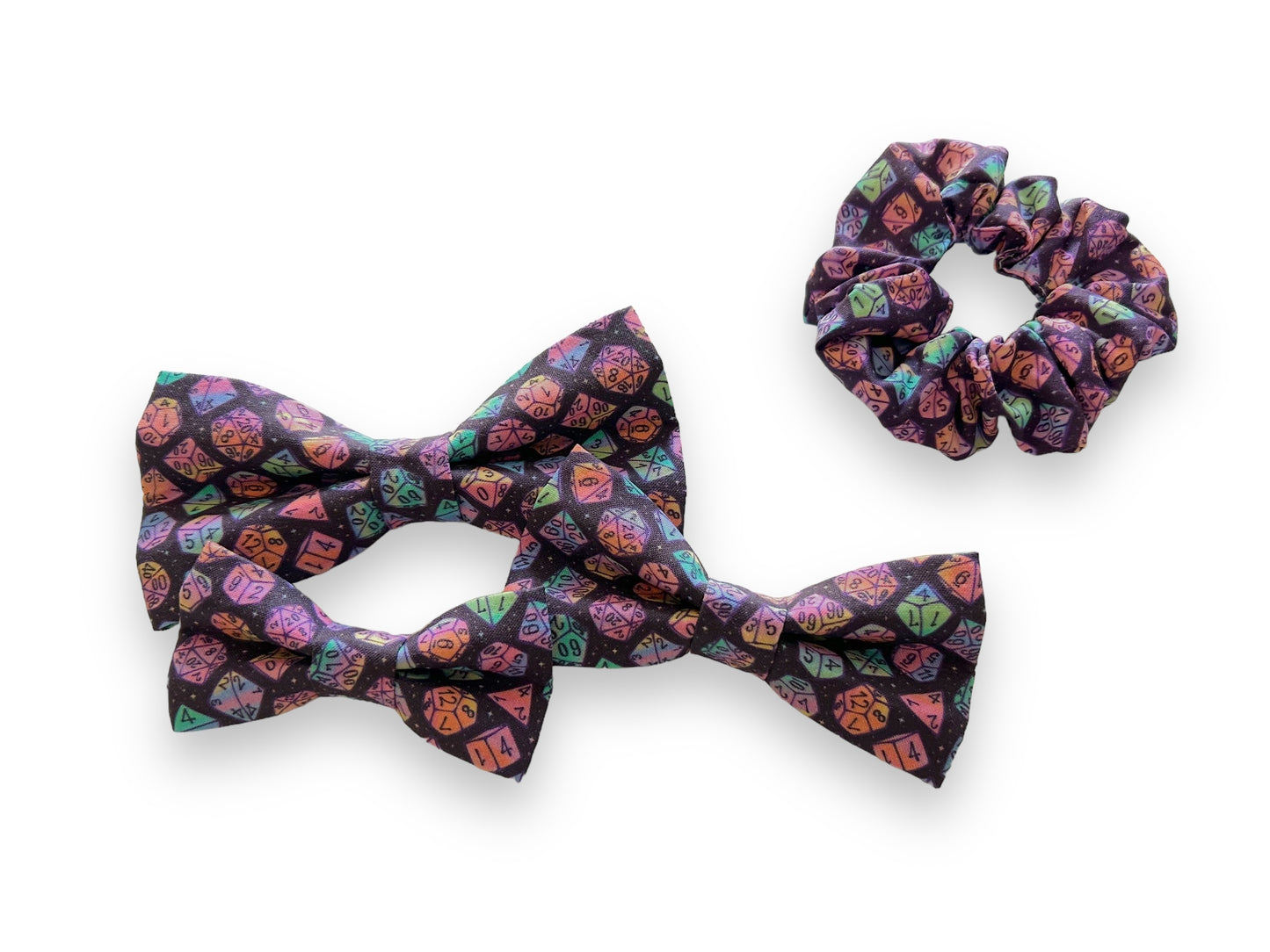 DnD Dice - Dark Scrunchies