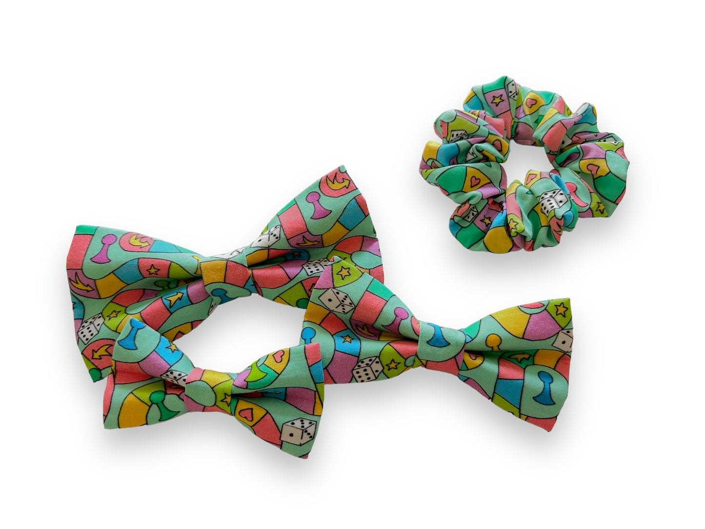 Game Night - Teal Scrunchies