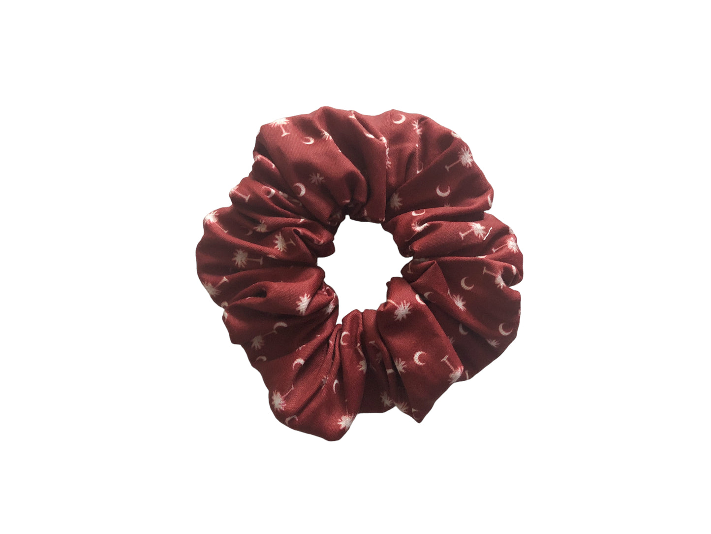 Palmetto Tree & Moon - Garnet Scrunchies