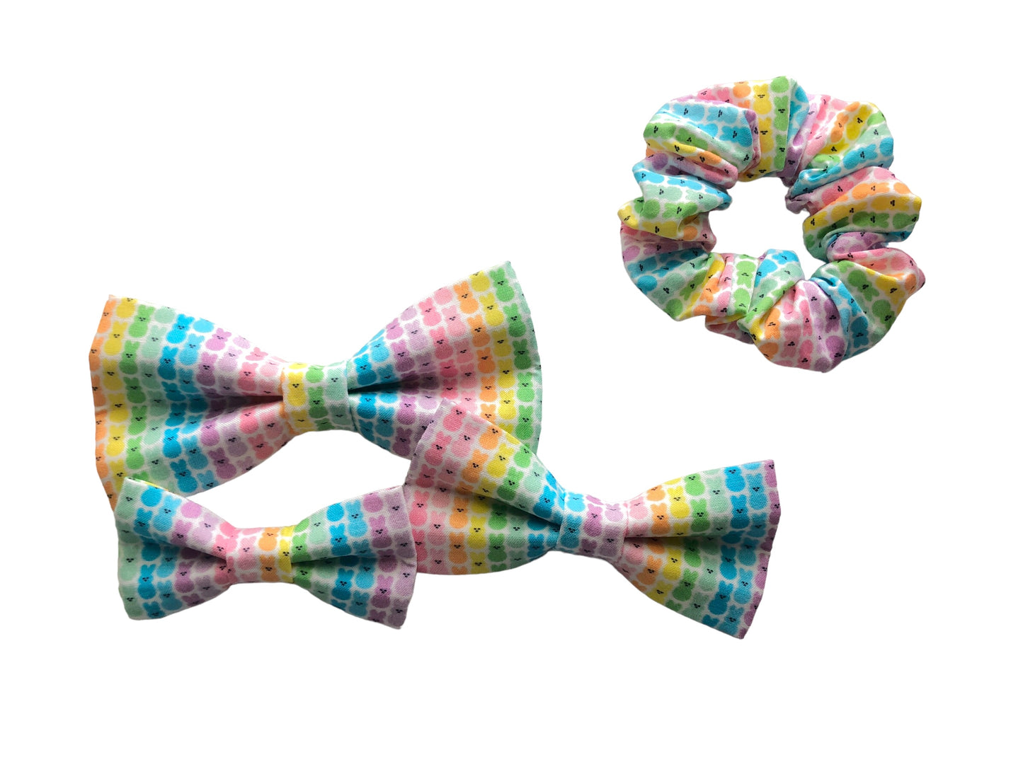 Rainbow Peeps Scrunchies