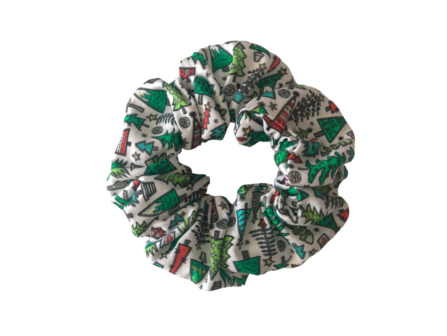 Whimsical Christmas Trees Scrunchies
