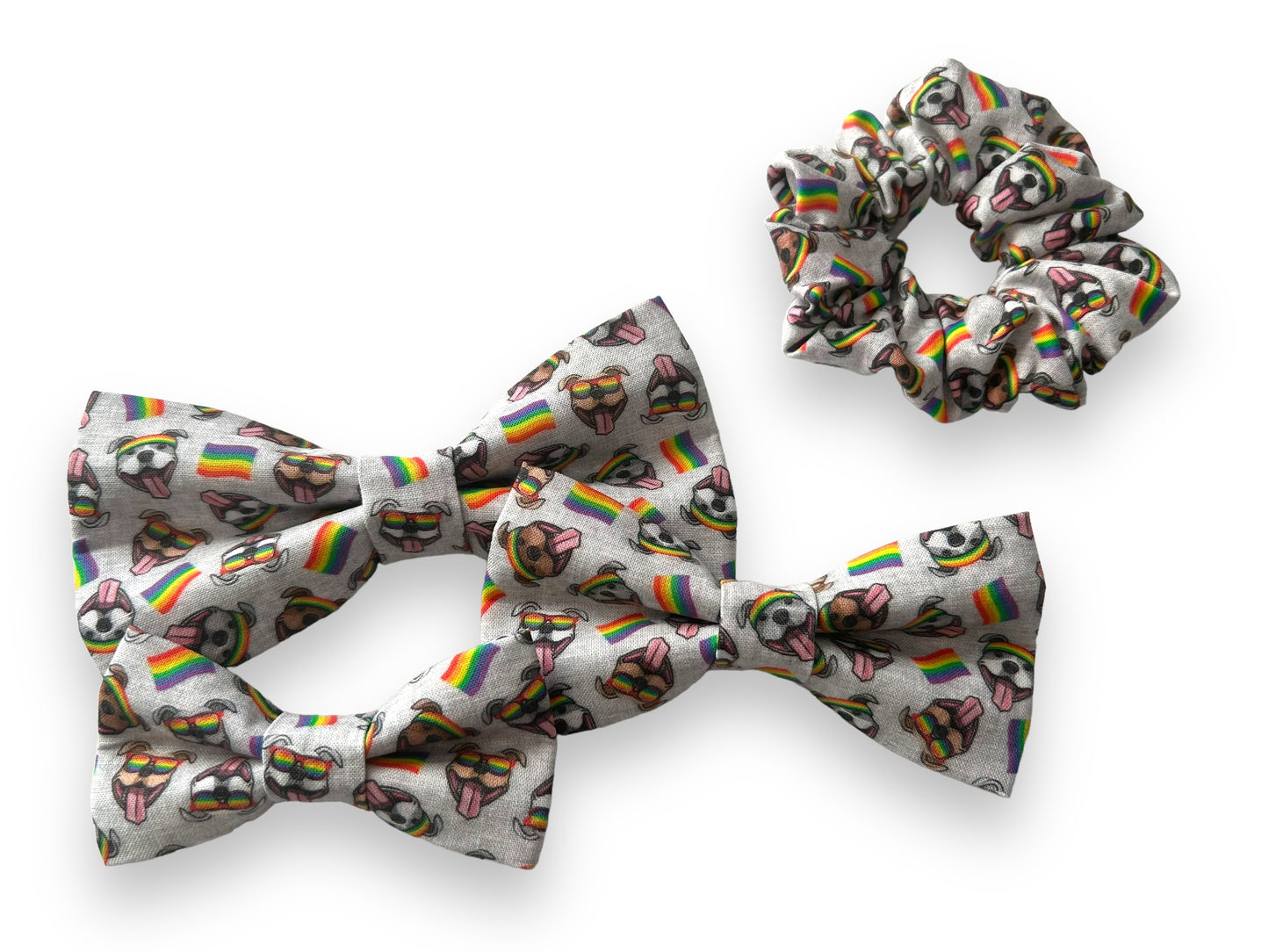 Pitbulls - Pride Flag Scrunchies