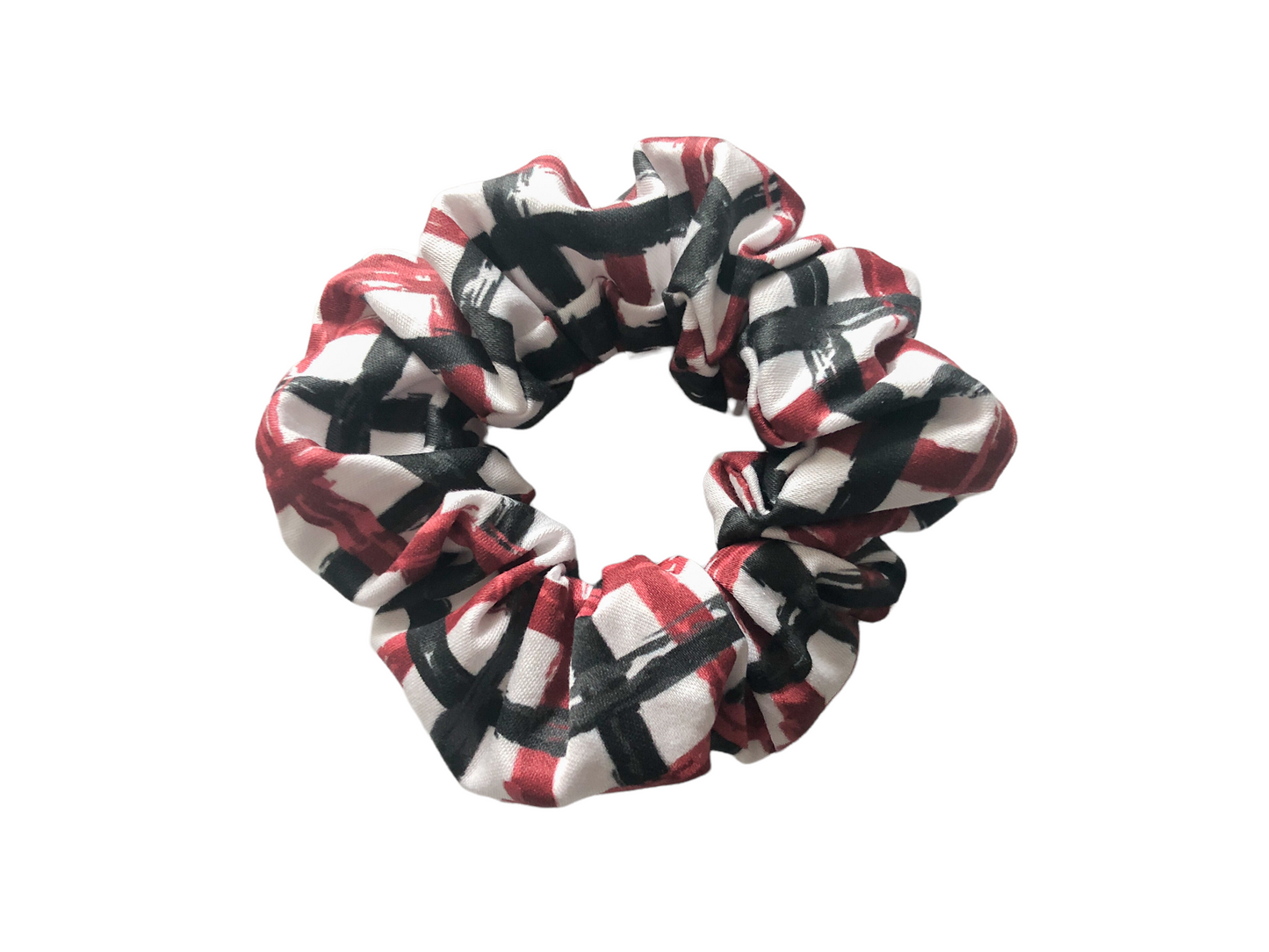 Garnet & Black Plaid Scrunchies