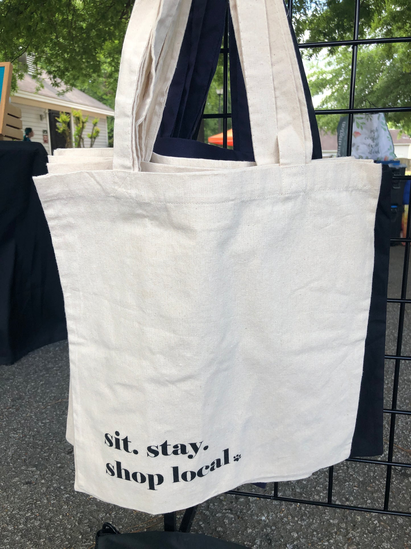 Market Bag - Sit. Stay. Shop Local. - Natural