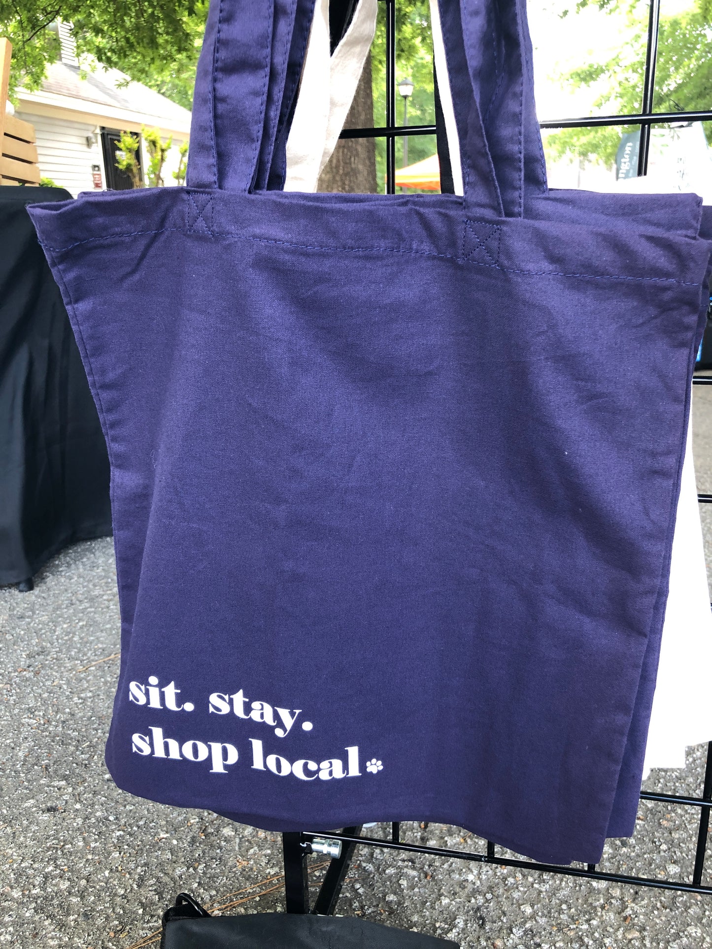 Market Bag - Sit. Stay. Shop Local. - Navy
