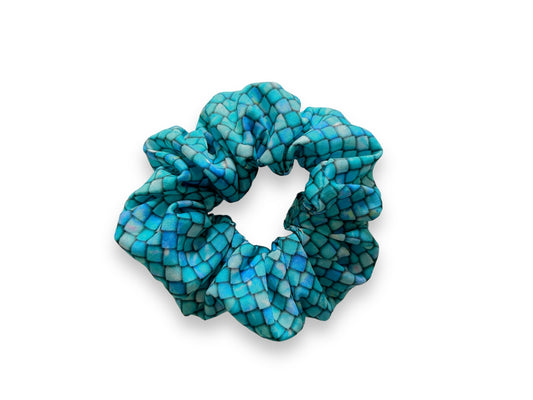 Dragon Scales - Teal Scrunchies