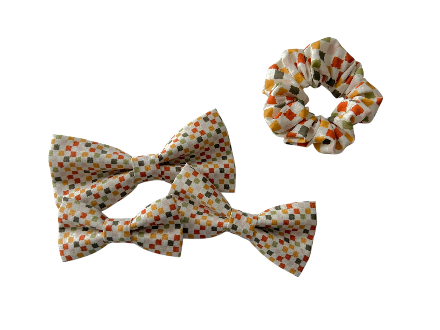 Fall Checkerboard Scrunchie