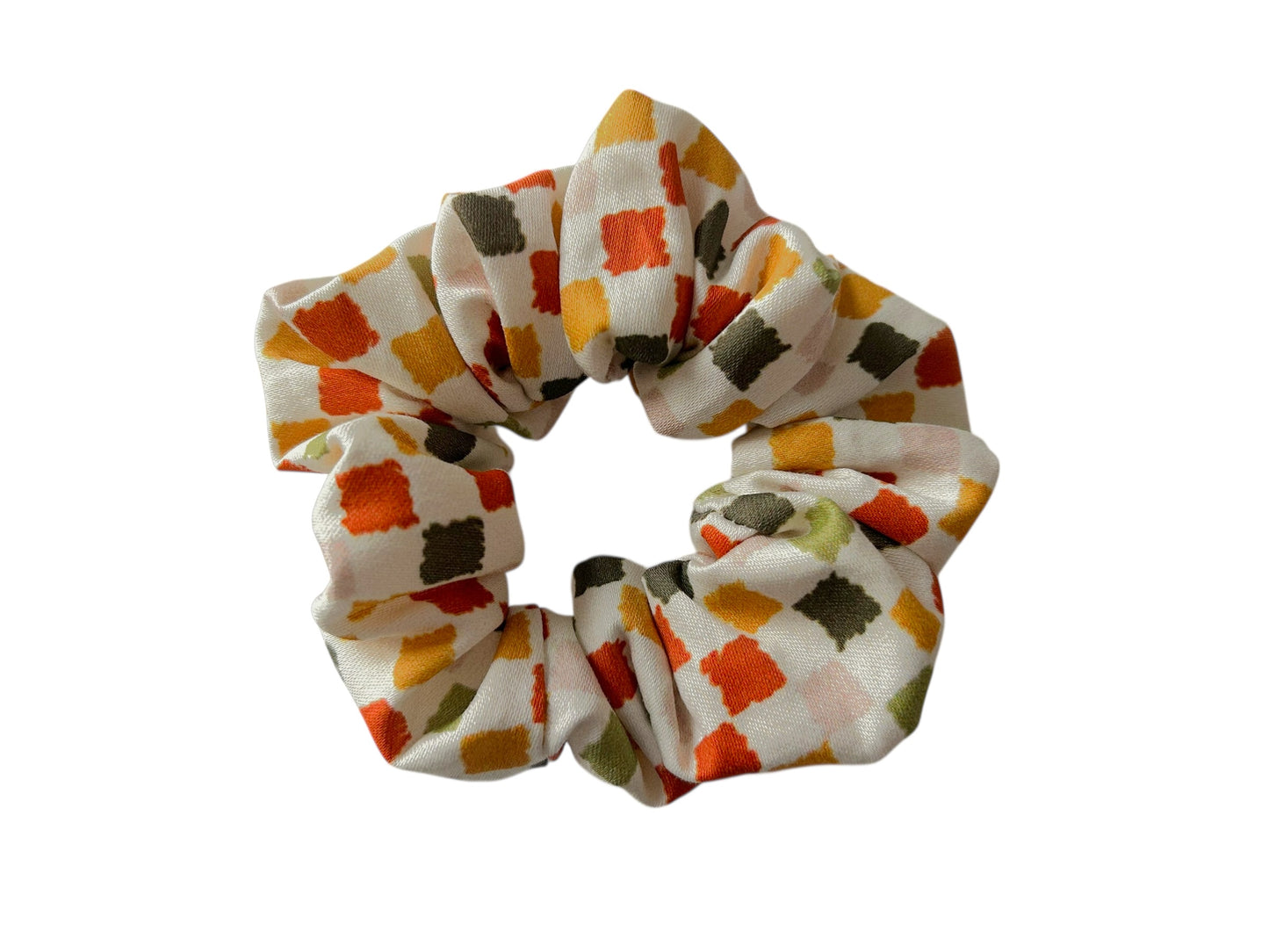Fall Checkerboard Scrunchie
