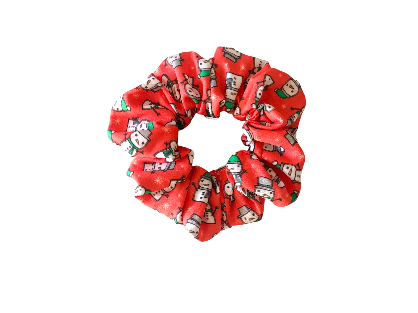 Snowman - Red Scrunchies