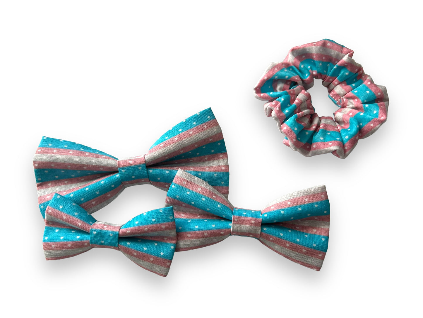 Trans Flag Scrunchies