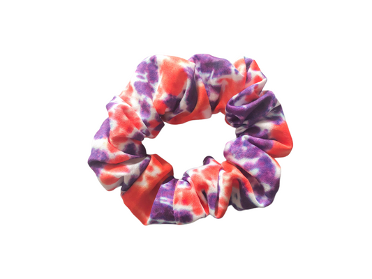 Orange & Purple Tie Dye Scrunchies